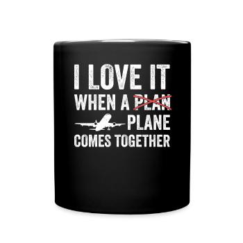 Capitaine pilote de ligne Jumbo Jet - Mug uni - noir - Devant