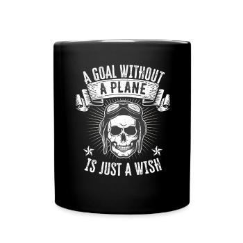 Flugkapitän Airline Flieger Pilot Jumbo Jet - Tasse einfarbig - Schwarz - Vorne