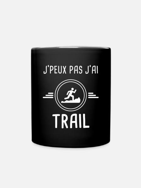 trail je peux pas j'ai trail traileur - Mug uni - noir