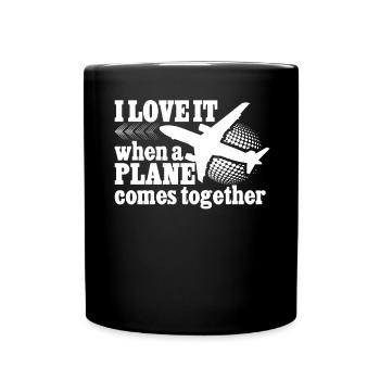 Capitaine pilote de ligne Jumbo Jet - Mug uni - noir - Devant