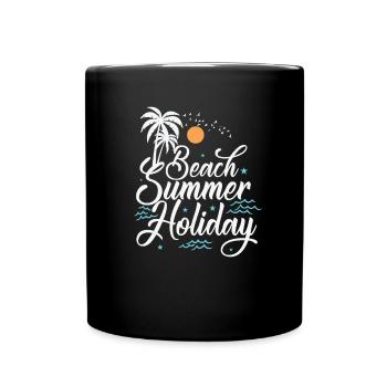 Beach Summer Holiday Holiday Leisure Holidays - Full Colour Mug - black - Front
