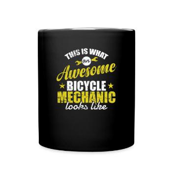 Voici à quoi ressemble génial Bicycle Mechanic - Mug uni - noir - Devant