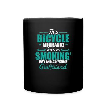 Le mécanicien de vélo a une petite amie chaude et géniale - Mug uni - noir - Devant
