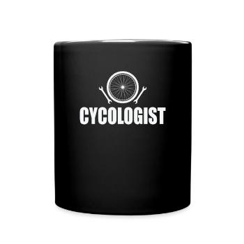 Cycologist Zweiradmechaniker Werkstatt - Tasse einfarbig - Schwarz - Vorne