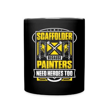 Scaffolding Scaffolding Scaffolding Scaffolder - Full Colour Mug - black - Front