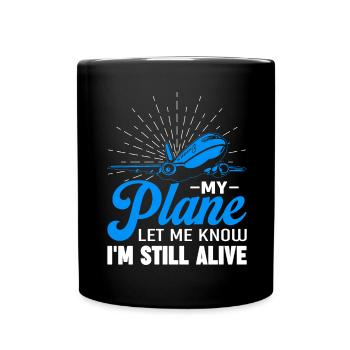Airline Pilot Captain Saying Airplane Pilot - Full Colour Mug - black - Front
