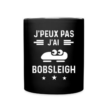 bobsleigher je peux pas j'ai bobsleigh - Mug uni - noir - Devant