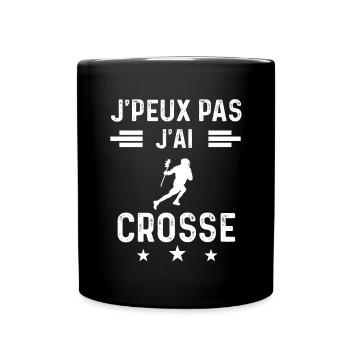 hockeyeur je peux pas j'ai crosse - Mug uni - noir - Devant