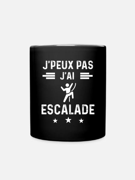 grimpeur je peux pas j'ai escalade - Mug uni - noir