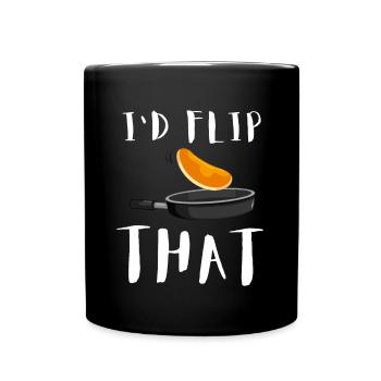 Syrup For Pancakes Flipping Flapjack Breakfast - Full Colour Mug - black - Front