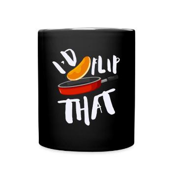 Syrup For Pancakes Flipping Flapjack Breakfast - Full Colour Mug - black - Front