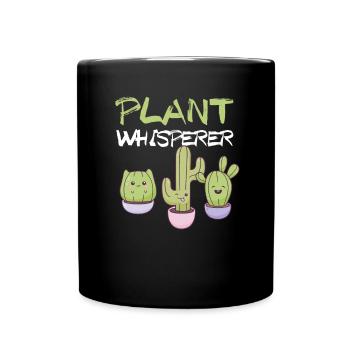 Plant Whisperer I Funny Gardening - Full Colour Mug - black - Front