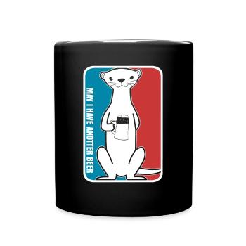 Otter Beer Otters - Full Colour Mug - black - Front