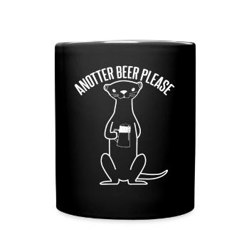 Otter Bier Bierfass Otters Seeotter - Tasse einfarbig - Schwarz - Vorne