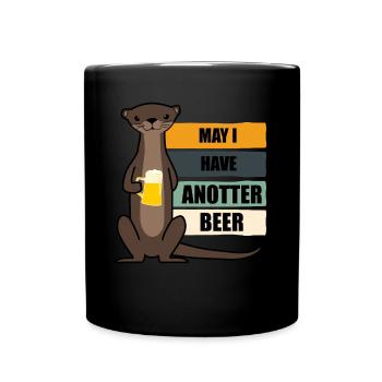 Otter Seeotter Beer Otters - Full Colour Mug - black - Front