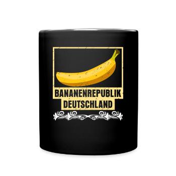Bananenrepublik Banane Deutschland - Tasse einfarbig - Schwarz - Vorne