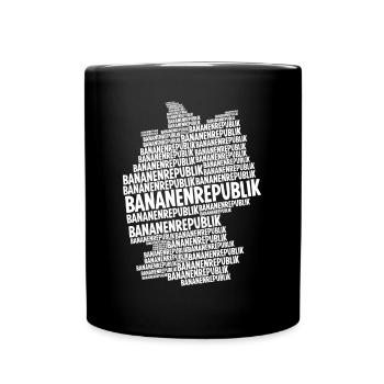 Bananen Deutschland Banane - Tasse einfarbig - Schwarz - Vorne