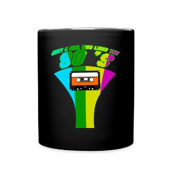 80s Party Girl 80s Disco - Full Colour Mug - black - Front