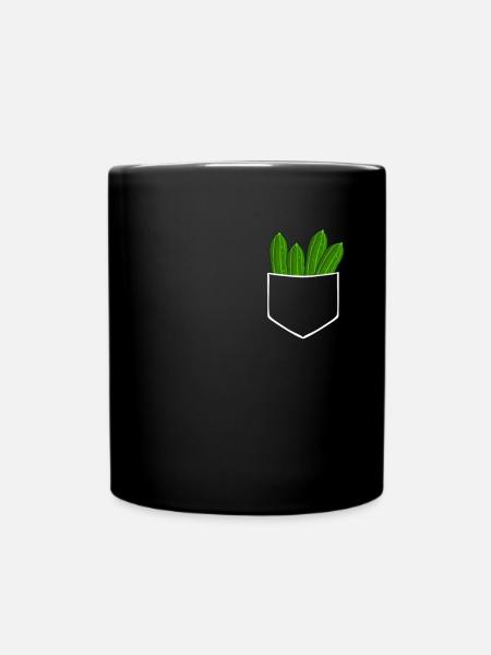 Gurken in Hemdtasche Gurke - Tasse einfarbig - Schwarz