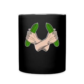 Cucumber Vegetable Gardener Cucumbers - Full Colour Mug - black - Front