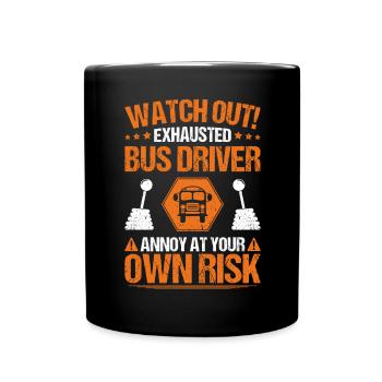 Chauffeur d’autobus Chauffeur d’autobus Autobus chauffeur d’autobus scolaire - Mug uni - noir - Devant