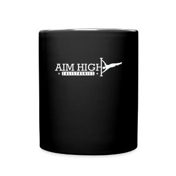 Aim High Calisthenics Fitness Workout - Tasse einfarbig - Schwarz - Vorne
