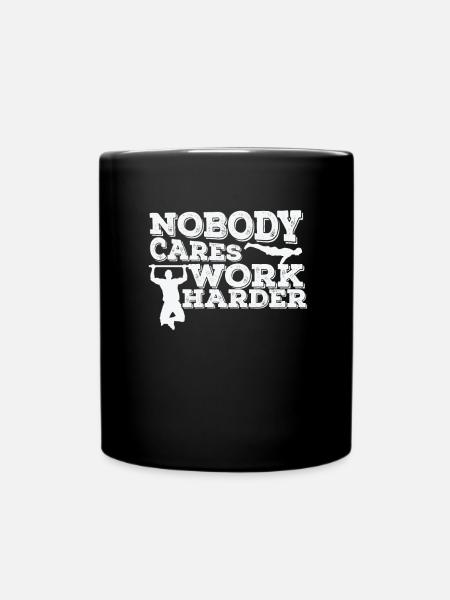 Nobody cares Work Harder Fitness Workout - Tasse einfarbig - Schwarz