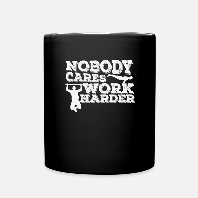 Nobody cares Work Harder Fitness Workout - Tasse einfarbig - Schwarz