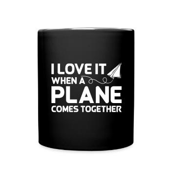 Pilote de ligne Pun Avion Aviation Pilote d’avion - Mug uni - noir - Devant