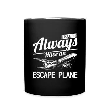 Pilote de ligne Pun Aviation Pilote d’avion - Mug uni - noir - Devant