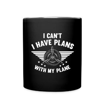 Airline Pilot Flugzeugpilot Fluggesellschaft - Tasse einfarbig - Schwarz - Vorne