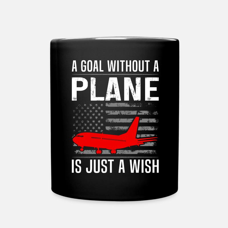 Zitat eines Airline-Piloten - Tasse einfarbig - Schwarz