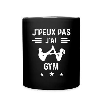 gymnaste je peux pas j'ai gym - Mug uni - noir - Devant