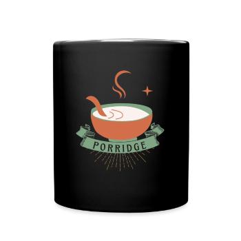 Cereal Grits Kasha Upma Rice And Morning Cornmeal - Full Colour Mug - black - Front