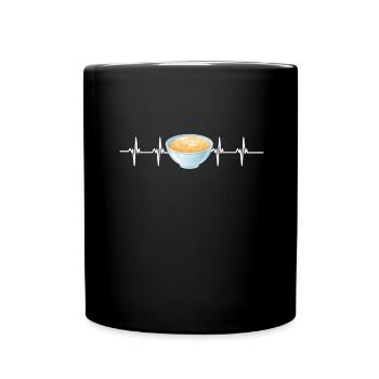 Cereal Grits Kasha Upma Rice And Morning Cornmeal - Full Colour Mug - black - Front