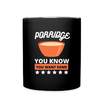 Cereal Grits Kasha Upma Rice And Morning Cornmeal - Full Colour Mug - black - Front