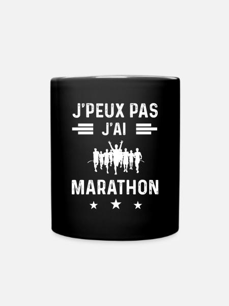 coureur je peux pas j'ai marathon - Mug uni - noir