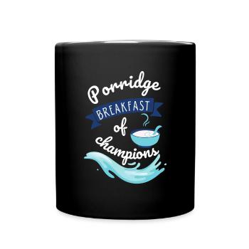 Cereal Grits Kasha Upma Rice And Morning Cornmeal - Full Colour Mug - black - Front