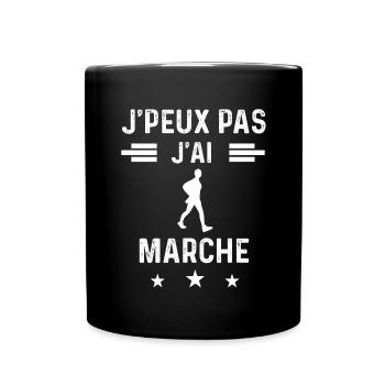 marcheur je peux pas j'ai marche - Mug uni - noir - Devant