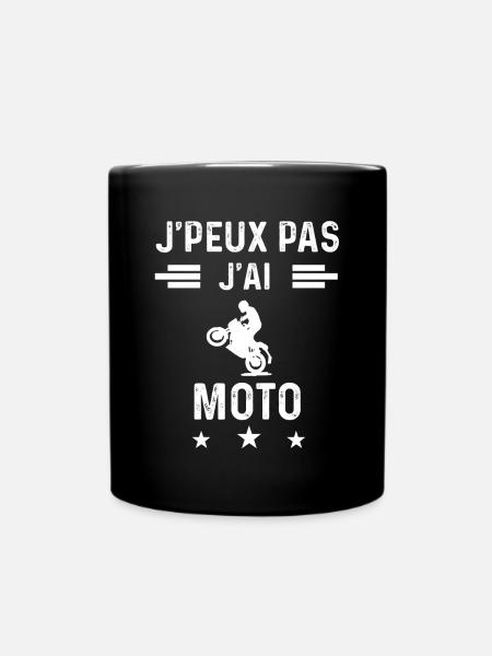 motard je peux pas j'ai moto - Mug uni - noir