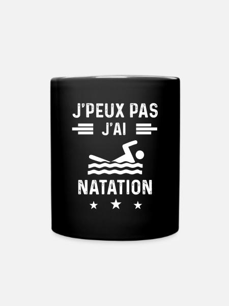 nageur je peux pas j'ai natation - Mug uni - noir