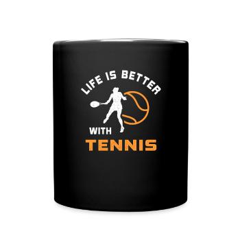 La vie est meilleure avec les joueurs de tennis de l’équipe de tennis - Mug uni - noir - Devant