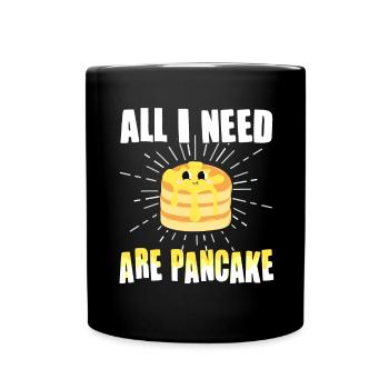 Tout ce dont j’ai besoin, ce sont des crêpes - Mug uni - noir - Devant