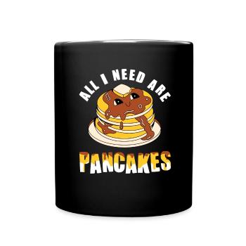 Tout ce dont j’ai besoin, ce sont des crêpes - Mug uni - noir - Devant