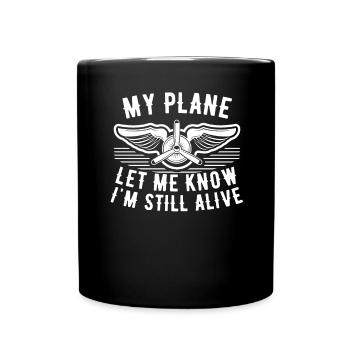 Jeu de mots d’aviation de pilote de ligne pour les pilotes de vol réguliers - Mug uni - noir - Devant