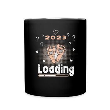 Grossesse Garçon ou Fille 2023 - Mug uni - noir - Devant