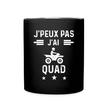 conducteur je peux pas j'ai quad - Mug uni - noir - Devant