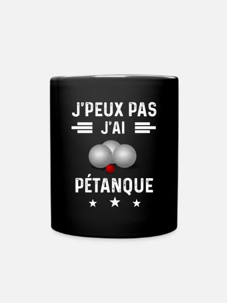 bouliste j'peux pas j'ai pétanque - Mug uni - noir