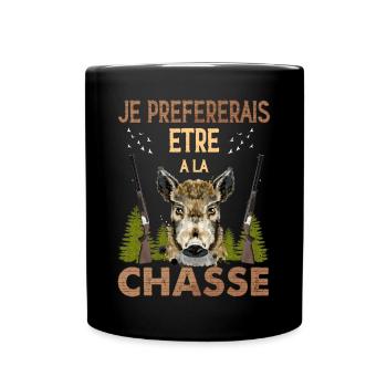 Chasse Message Pour Chasseur - Mug uni - noir - Devant