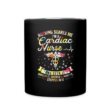 Rien ne me fait peur - Infirmière cardiaque - Mug uni - noir - Devant